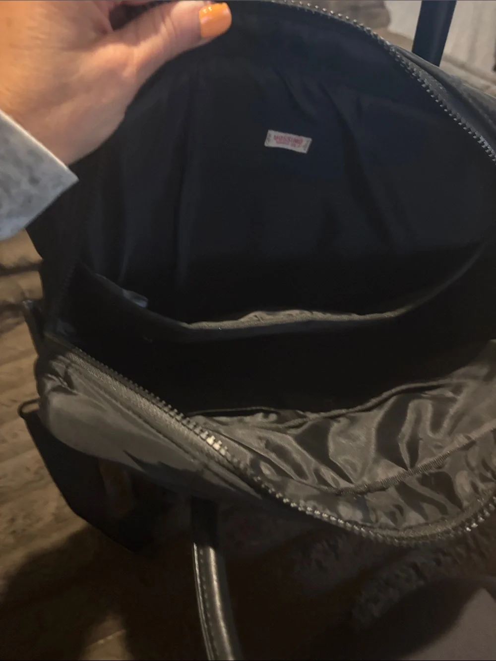 Mossimo Supply Co. Black Quilted Nylon Laptop Bag with Top Handles